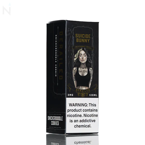 Suicide Bunny E-Liquid - Derailed - 120ml (Snickerdoodle Cookie) - Image 3